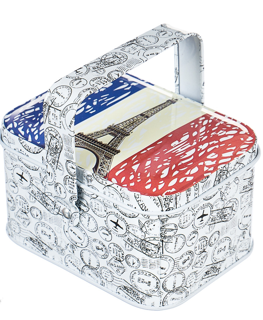 Металева коробочка "Франція" 11х7,5х5,5 см