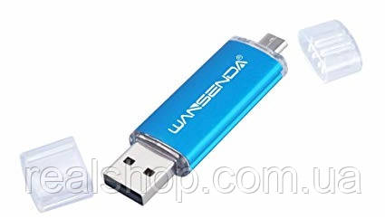 Флеш накопичувач 8GB + microUSB OTG WANSENDA (blue)