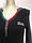 Пуловер жіночий тонкий чорний приталений, фото 5