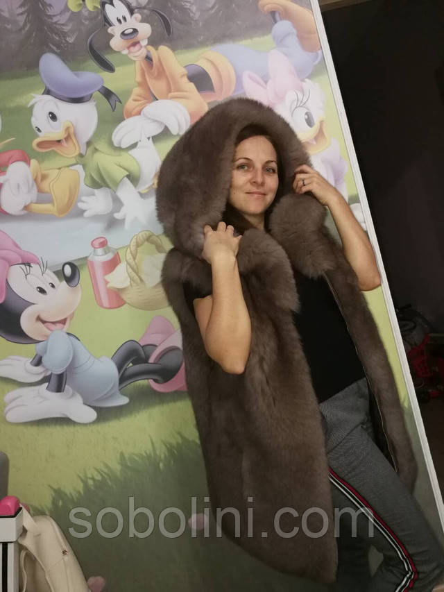 полушубок из песца