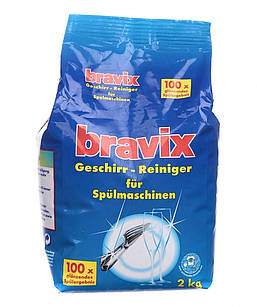Порошок для миття посуду в посудомийній машині Bravix 2 кг 100 циклів (4000317150609)