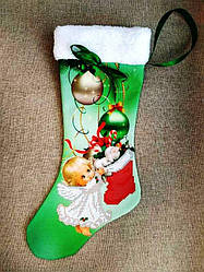 ЧХ-3. Пошитий новорічний чобіток з хутром, під вишивку