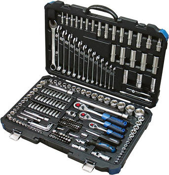 Набір інструментів 1/4", 3/8", 1/2", 218 предметів (6-гр.) //orsage 42182-5 код. 9809