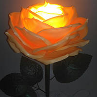 Светильник ночник роза абрикосовая Ростовые цветы из изолона
