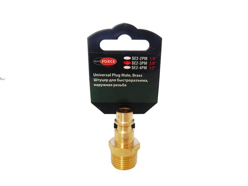 Штуцер для быстроразъема наруж. різьба 3/8" (в пластиковому тримачі), фото 1