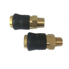 Быстроразъем пневматичний з клапаном, зовнішнє різьблення 1/4" (ONE TOUCH), фото 1