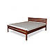 Ліжко двоспальне дерев'яне біле Мілан 160*200, вільха масив, фото 3