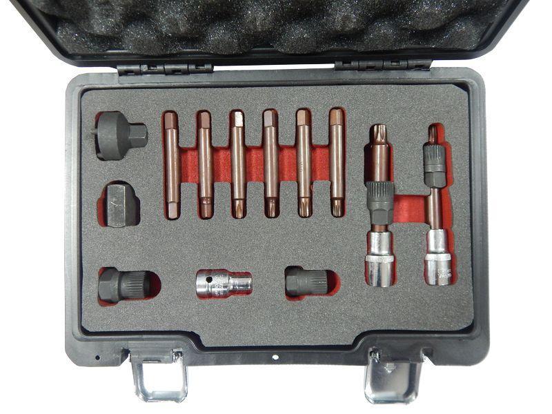 Набір для зняття шківів генераторів, 15пр. ( 1/2" біти: М10, Т50х110мм, 10мм; біти: М8, М10, Н8, Н10, Т40, Т50, фото 1