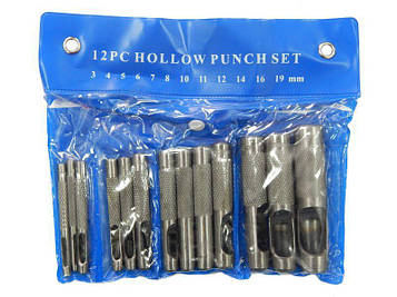 Набір ручних пробійників (3-8, 10, 11, 12, 14, 16, 19 мм ) 12пр.