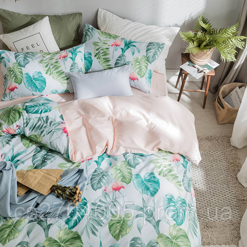 Комплект постельного белья Фламинго в джунглях (двуспальный-евро) Berni - фото 8 - id-p814885015