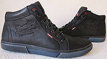 Wrangler Чоловічі зимові кеди черевики натуральна шкіра в спортивному стилі взуття чоботи у Воранглер чорні