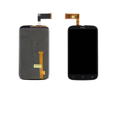 Дисплей HTC T328w Desire V з чорним тачскріном, фото 1