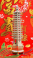 Пагода 9 ярусов силумин в серебряном цвете h -26 см.