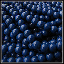 Намистини кераміка 8 мм сині ( 100-110 шт на нитці)