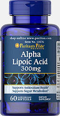 Puritan's Pride Alpha Lipoic Acid, альфа ліпоєва кислота 300 mg (60 капс.)