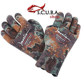 Рукавички для підводного полювання Marlin ULTRASTRETCH BROWN 5mm, sheico неопрен супурстрейч