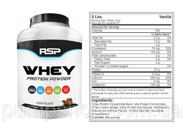 Протеин RSP Nutrition Whey Protein Powder 2090 г, фото 3