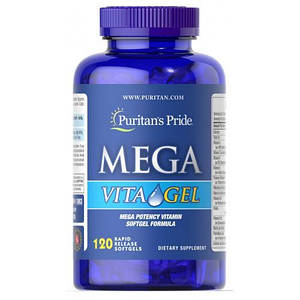 Вітаміни та мінерали Puritan's Pride Mega Vita Gel 120 капс.