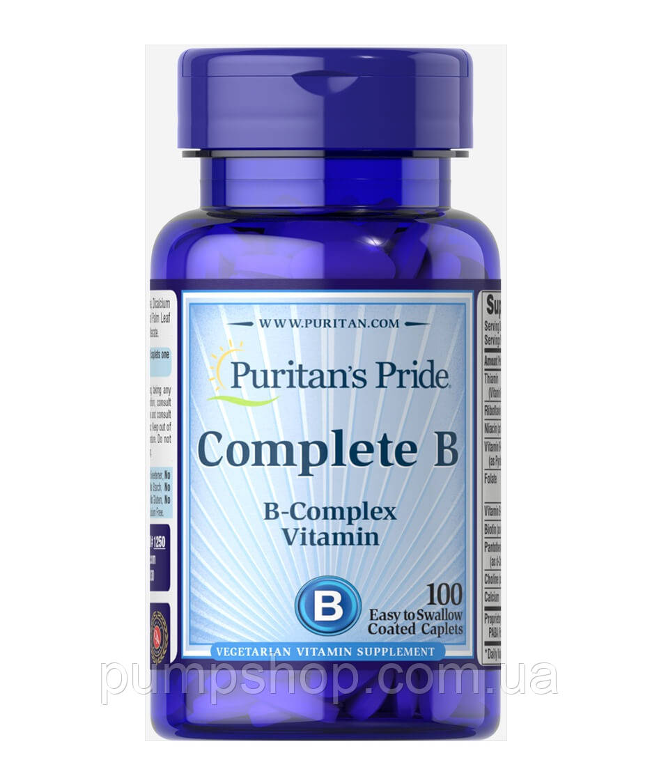 Вітамін B-комплекс Puritan's Pride Complete B 100 капс. (50 порц.)