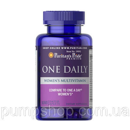 Вітаміни для жінок Puritan's Pride Women's One Daily Multivitamins 100 таб., фото 2