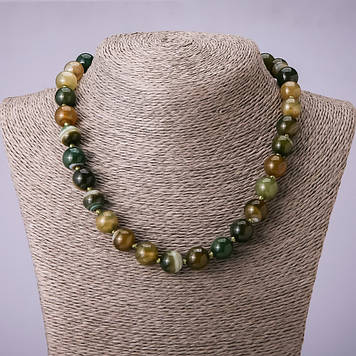 Намиста Агат гладка кулька d-12мм L-45см