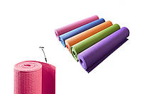 Килимок для фітнесу та йоги 0359 (гімнастичний килимок): 173х61см, товщина 4 мм (5 кольорів)