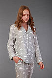 Піжама жіноча, сіра в білі хмаринки. Домашній одяг. Women's Pajamas. Піжама жіноча. Домашній одяг., фото 5