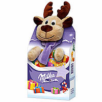 Новогодний подарок ребенку Milka Plüschtier Magic Mix Elch (мягкая игрушка со сладостями), 133 гр.