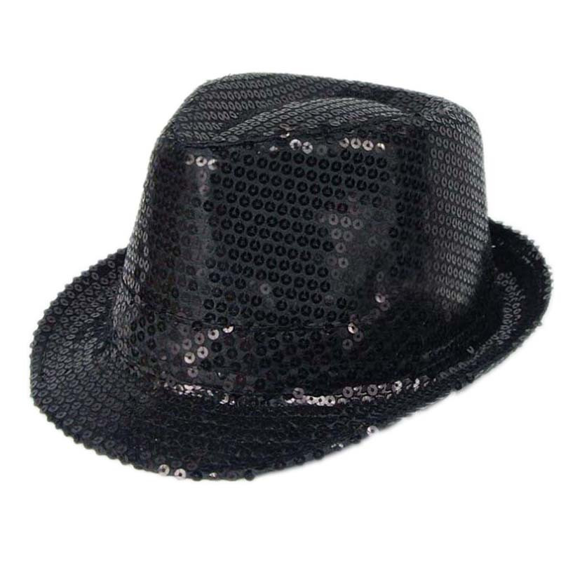 Шляпа Диско с пайетками р. 56-58 черная - фото 1 - id-p815323065