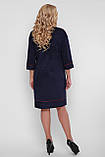 Стильне плаття Елізабет екозамша синє 48 р, фото 3