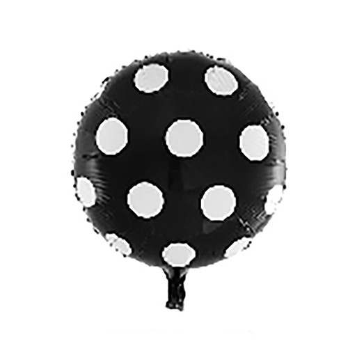 Фольгований шар Полька чорний, 45*45 см