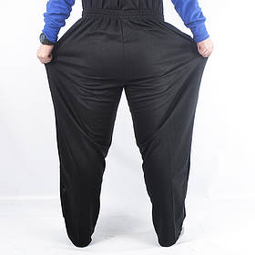 Штани спортивні трикотажні великих розмірів 4XL чорний