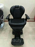 Чоловіче перукарське гідравлічне крісло з підголівником Barber ZD-311 крісла для барбершоп, фото 3
