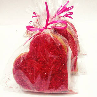 Подарунок на День Закоханих, подарунок до дня св. Валентина- медово-імбирний пряник "Серце в цукрі"