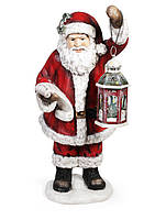Новорічна іграшка "Санта з ліхтарем" 80 см, кераміка