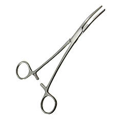 Затискач Siweida з вигнутим кінцем 16 см (неіржавка сталь)