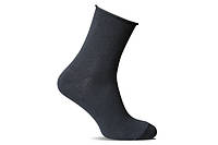 Носки мужские демисезонные классические черные без резинки Лео медицинские для отечных ног 41-42