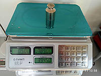 Электронные торговые весы на батарейках Олимп_829 40кг (230х330мм) Металлические кнопки