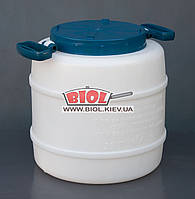 Бочка 25 л пластикова харчова з кришкою та ручками Горизонт GR-01002