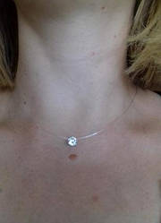 Кольє  невидимка , чокер, камінчик  на лісці (силиконе) арт.6868.6