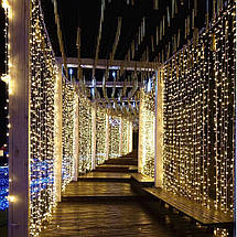 Гірлянда штора 3x6 м 600 LED теплий білий, фото 3