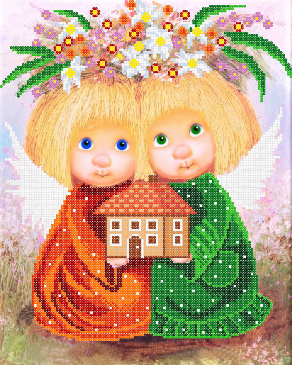 Схема для вишивки бісером Світлі ангели (Хранителі будинку), фото 1