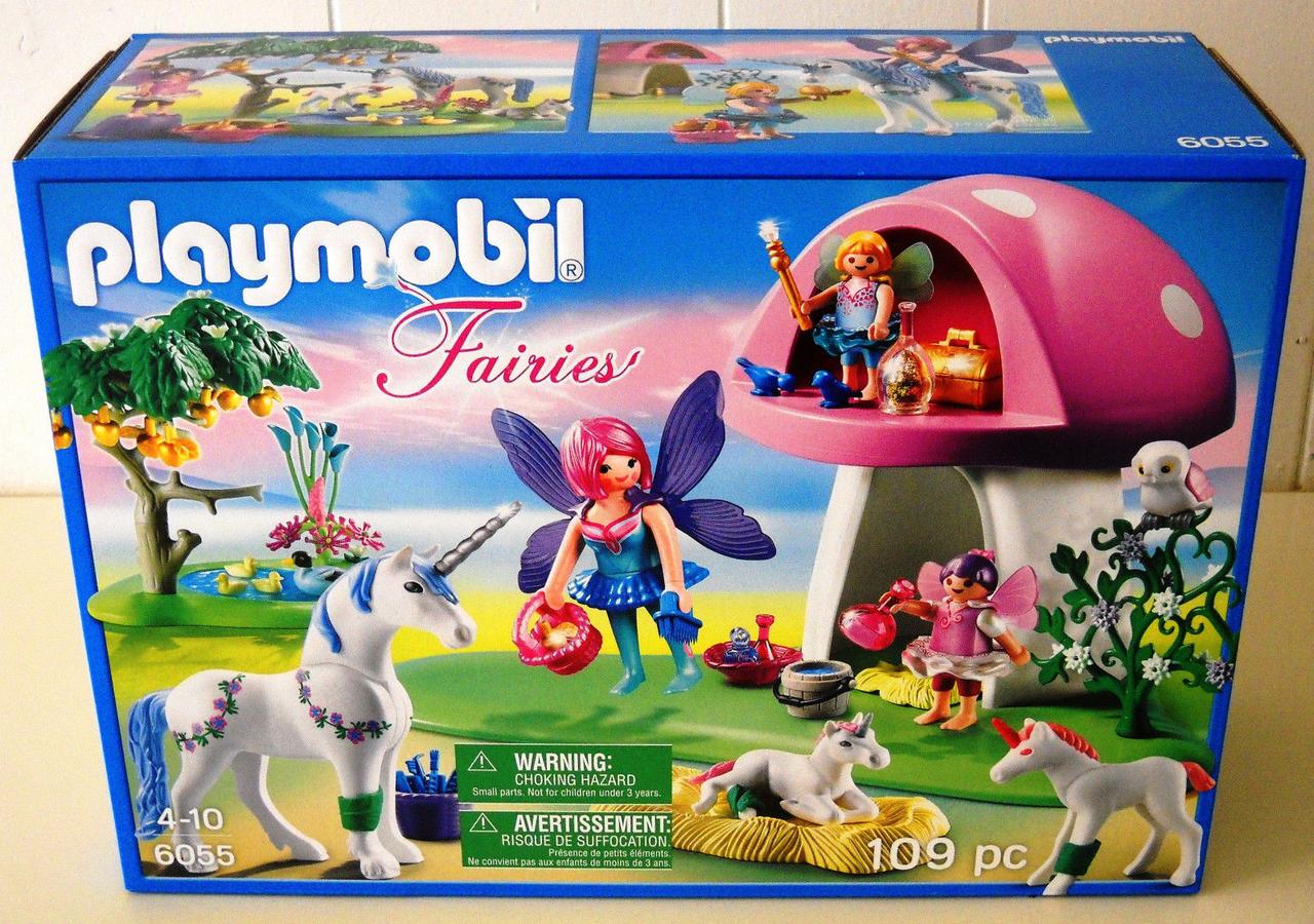 Конструктор Плеймобіл Роща Фей з Єдинорогами Playmobil Fairies with Toadstool House review 6055