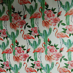 Папір для пакування №9103 "Фламінго" 80гр, 52*75см, 50шт в ГРР