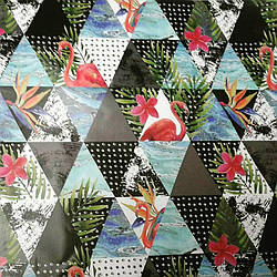 Папір для пакування №9104 "Тропічний колаж" 80гр, 52*75см, 50шт в ГРР