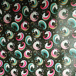 Папір для упаковки №9108 "Єдиноріг" 80гр, 52*75см, 50шт в ГРР