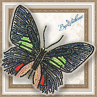 Набор для вышивки бисером Объемная бабочка "Parides sesostris zestos" BGP-006