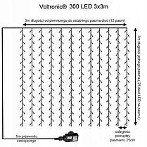 Гірлянда штора 3x6 м 600 LED синій, червоний, жовтий, зелений, фото 6