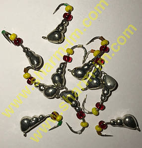 Мормилка вольфрамова Bravo 1340B-SIL 4,0 мм 0,91 гр. Мураха з вушком фарбований