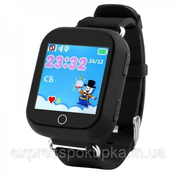 Розумний дитячий годинник з GPS-трекером Smart Baby Watch Q100S/Q750 Чорний (GPS+LBS+WIFI)